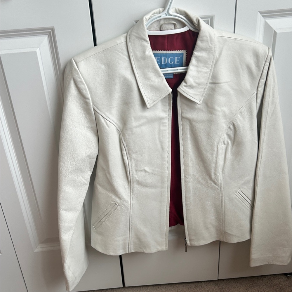 Edge Women's Off-White Leather Jacket